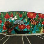 Completed vasse mural, done as a community painting with artist Melski McVee