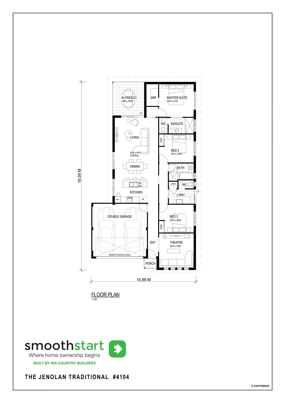 Smooth Start Homes The Jenolan_Vasse house and Land floorplan